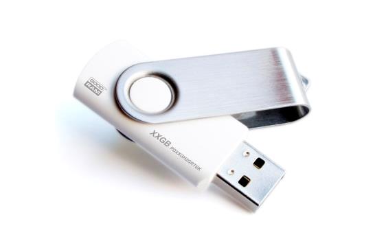 9404144 Goodram  Goodram Twister USB minne med logo Hvit 16GB